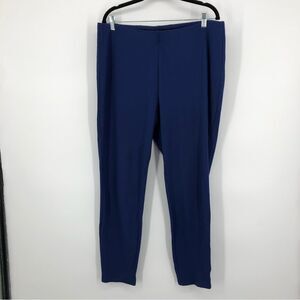 Chico’s Pants Womens 16 Knit Pull On Leggings Blue